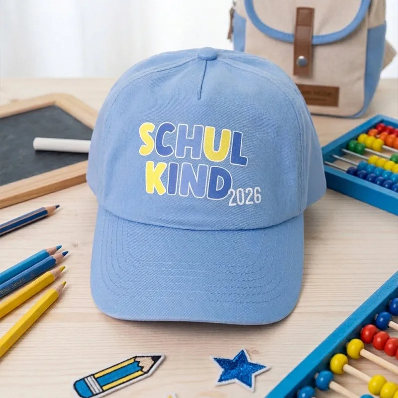Kappe bedruckt Kindergröße verstellbare Basecap „Schulkind 2026“