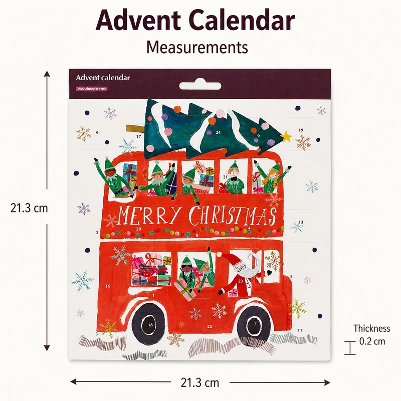 Festive Ride Traditional Picture Christmas Advent Calendar, 24 Door