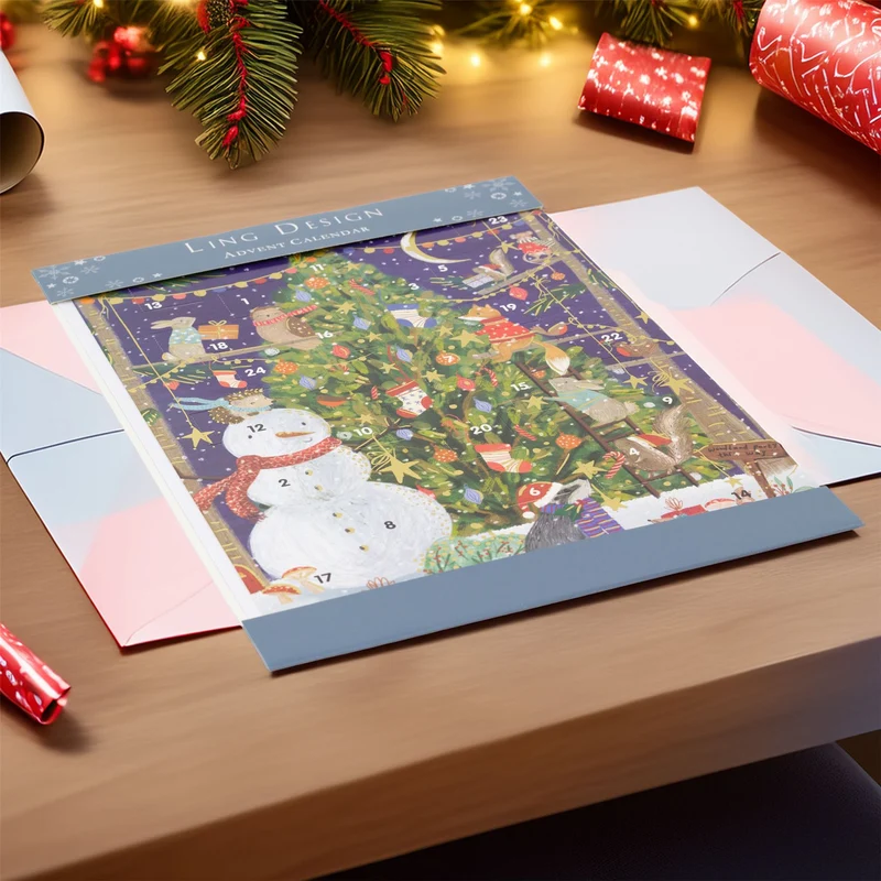 Decorating the Tree Christmas Advent Calendar | Snowman Advent Calendar