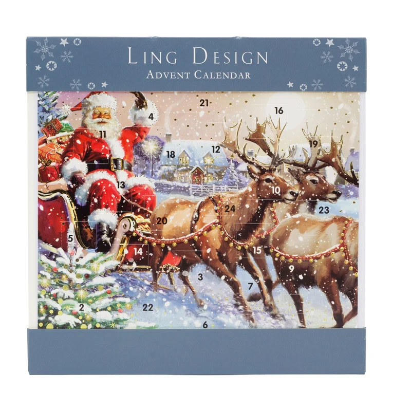 Santas Sleigh Christmas Advent Calendar | Traditional Picture Advent Calendar