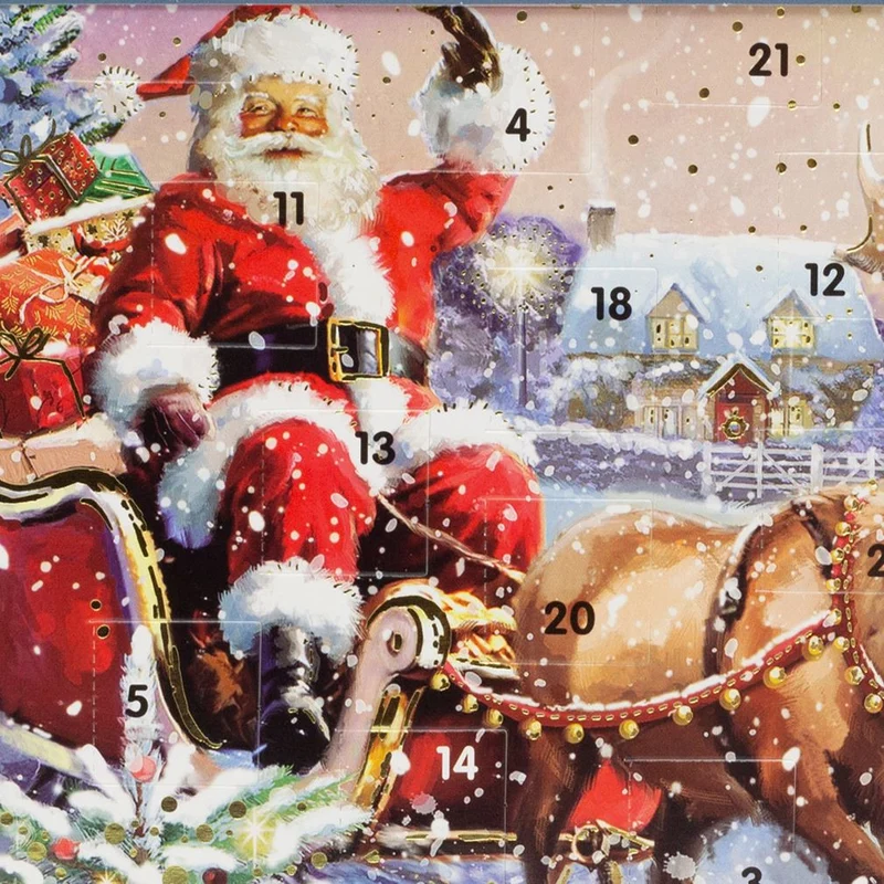 Santas Sleigh Christmas Advent Calendar | Traditional Picture Advent Calendar
