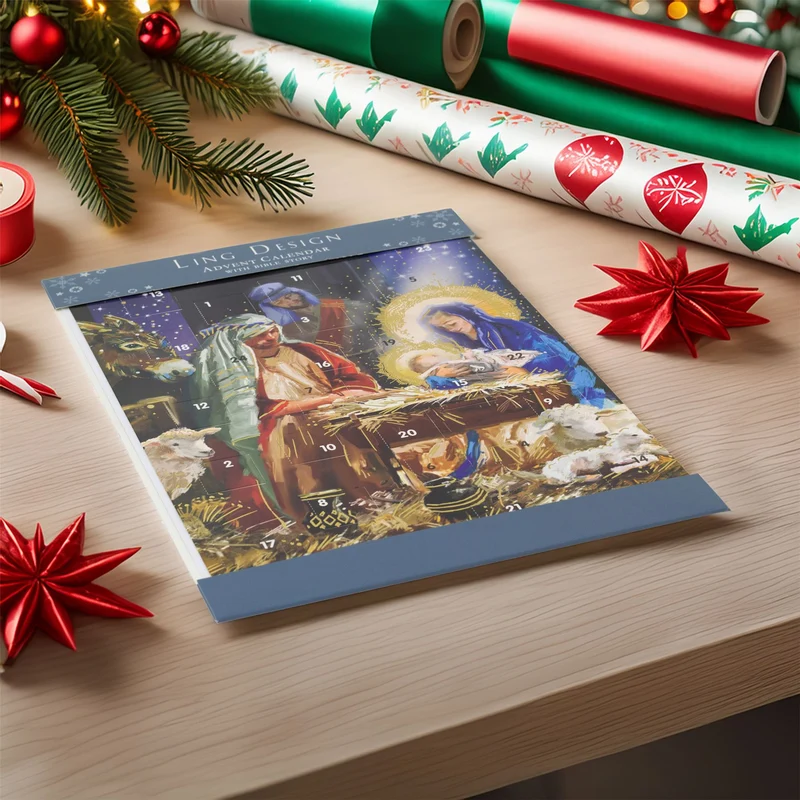 Around the Manger Christmas Advent Calendar | Religious Nativity Advent Calendar