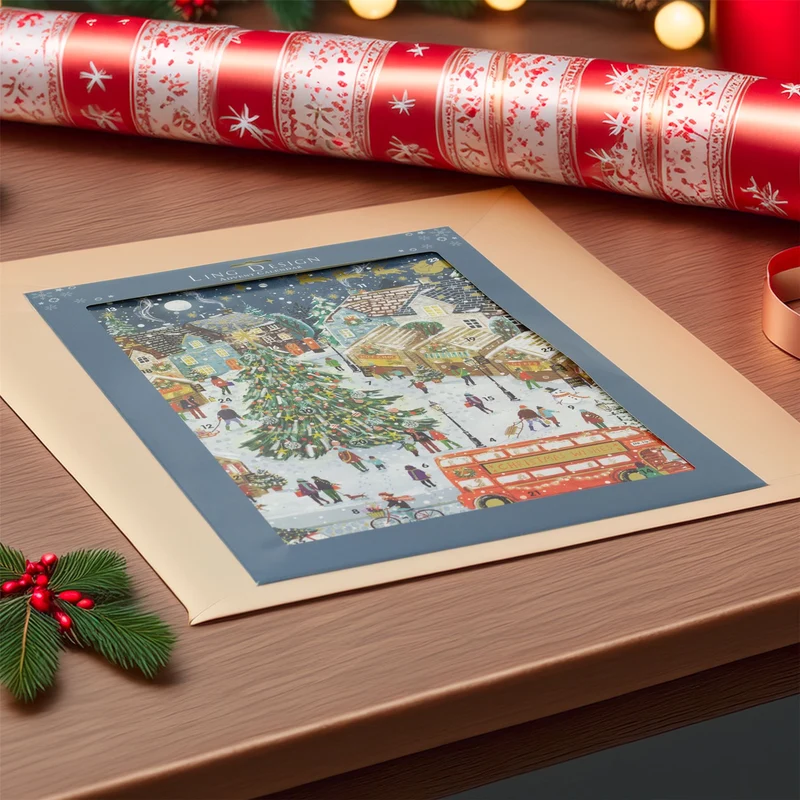 Christmas Market Advent Calendar | Traditional Picture Advent Calendar - 41cm