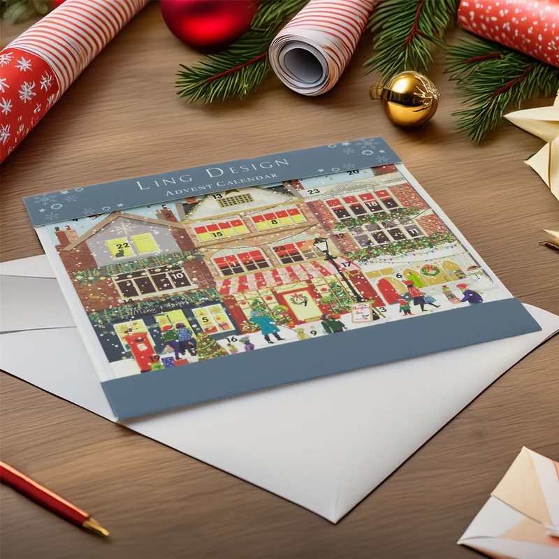 Festive Street Christmas Advent Calendar | Traditional Picture Advent Calendar