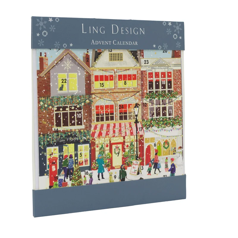 Festive Street Christmas Advent Calendar | Traditional Picture Advent Calendar