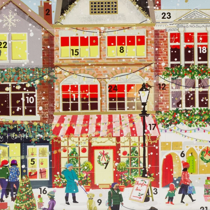Festive Street Christmas Advent Calendar | Traditional Picture Advent Calendar