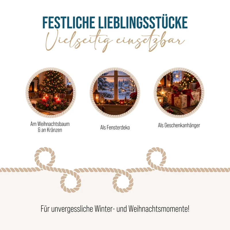 3er Set Filz Anhänger 3D Stern Baum Kugel ca. 7,5 cm grün grau