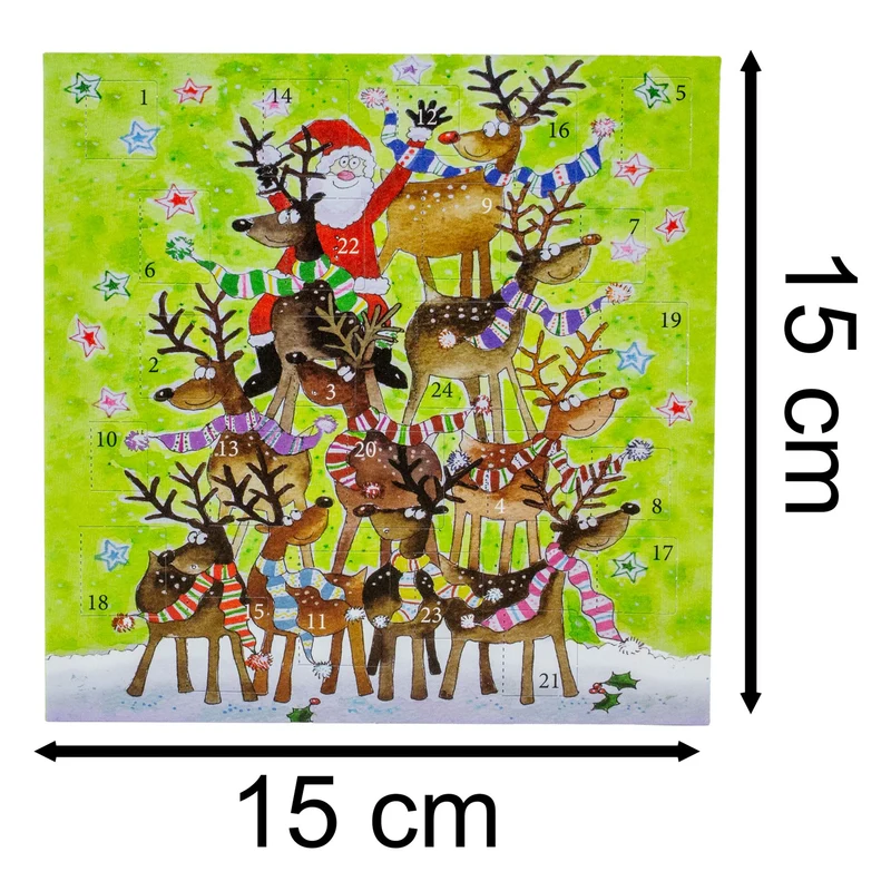 Reindeer Stack Advent Calendar Greetings Card | Christmas Advent Calendar