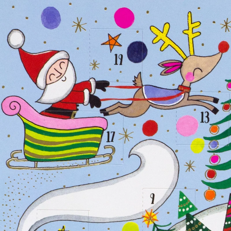 Peace on Earth Christmas Advent Calendar | Santa & Reindeer Christmas Calendar