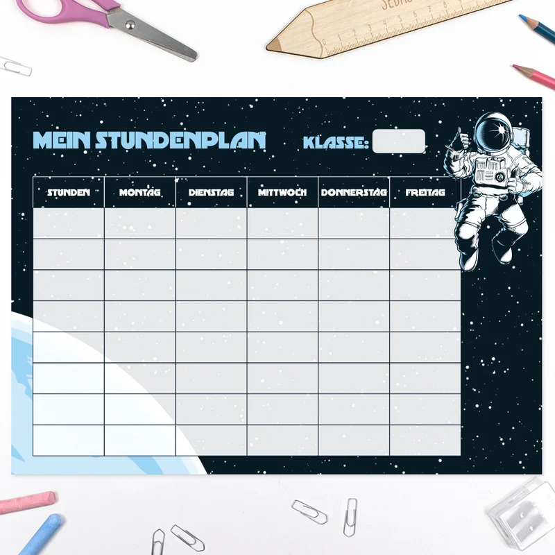 Stundenplan - Space Astronaut