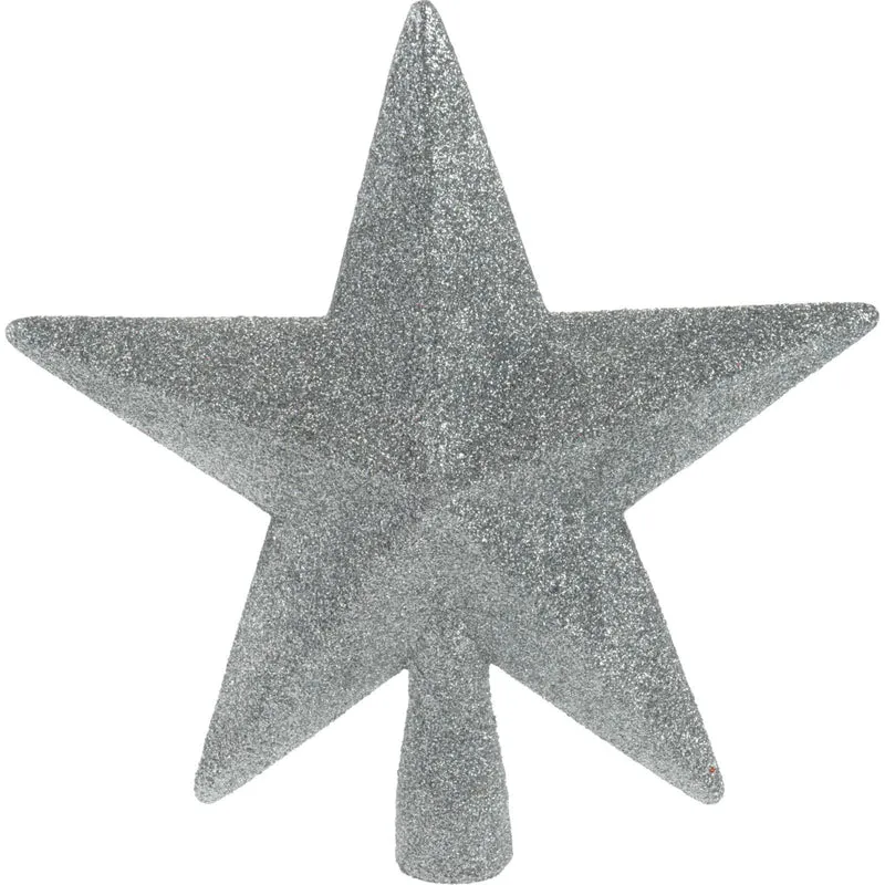 Silver Star Christmas Tree Topper | Sparkling Silver Christmas Tree Topper