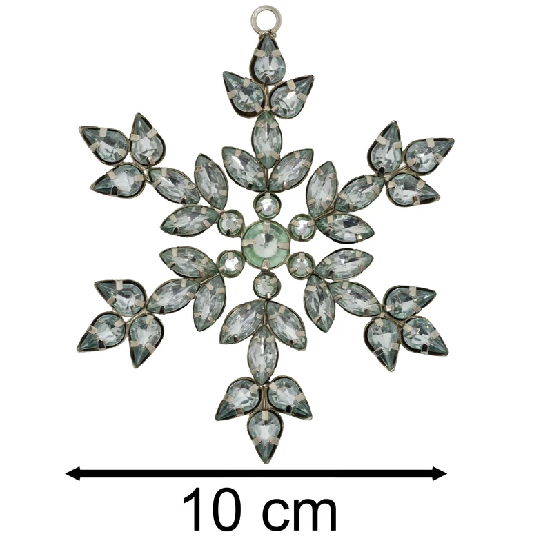 Silver Snowflake Christmas Tree Bauble | Snowflake Christmas Tree Ornament 10cm
