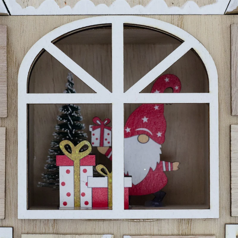 Santa House Advent Calendar with 24 Drawers | Wooden Christmas Advent Calendar