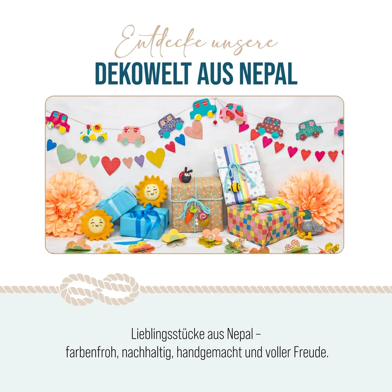 Streudeko Herzen Gold 24er-Set aus Naturpapier 3 x 4 cm handgefertigt in Nepal