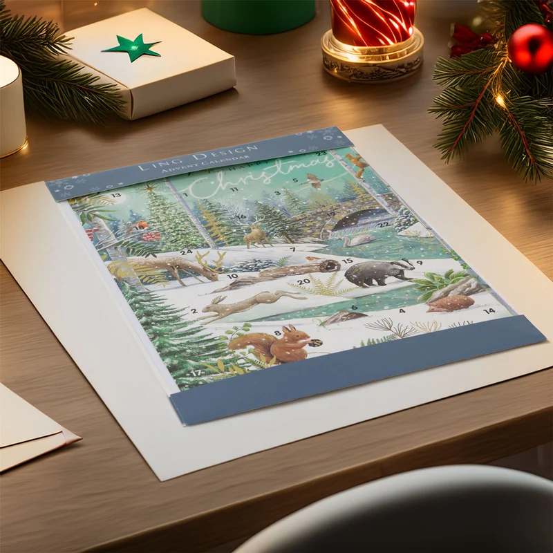 Festive Christmas Advent Calendar | Winter Flora & Fauna Advent Calendar