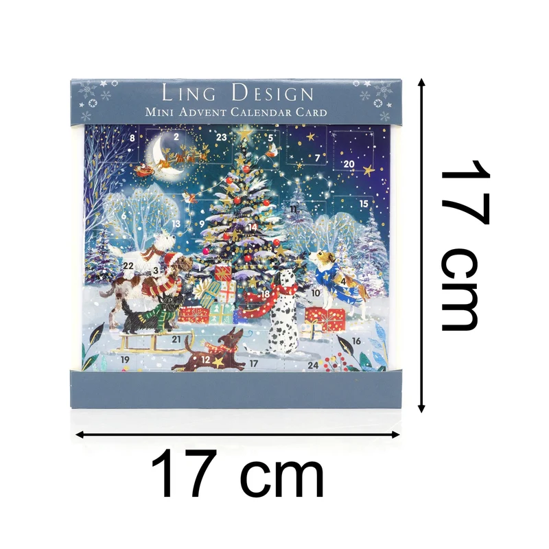 Around the Tree Christmas Advent Calendar Greetings Card | Door Advent Calendar