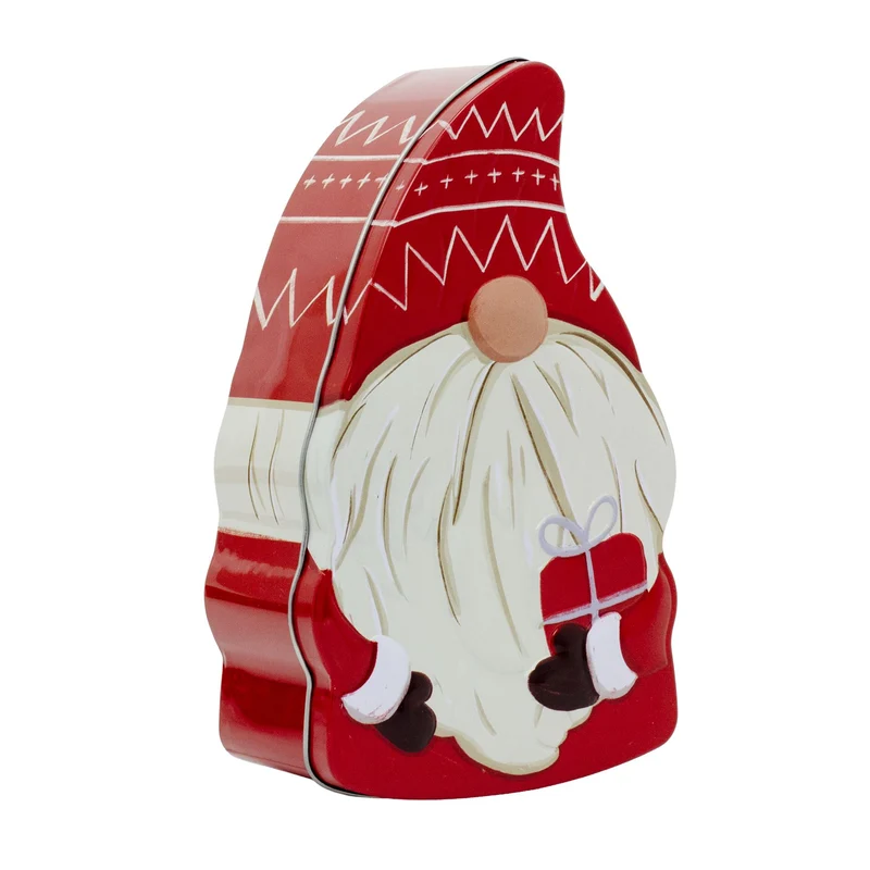 Christmas Gonk Storage Tin | Kitchen Food Tin Festive Santa Gnome Tin