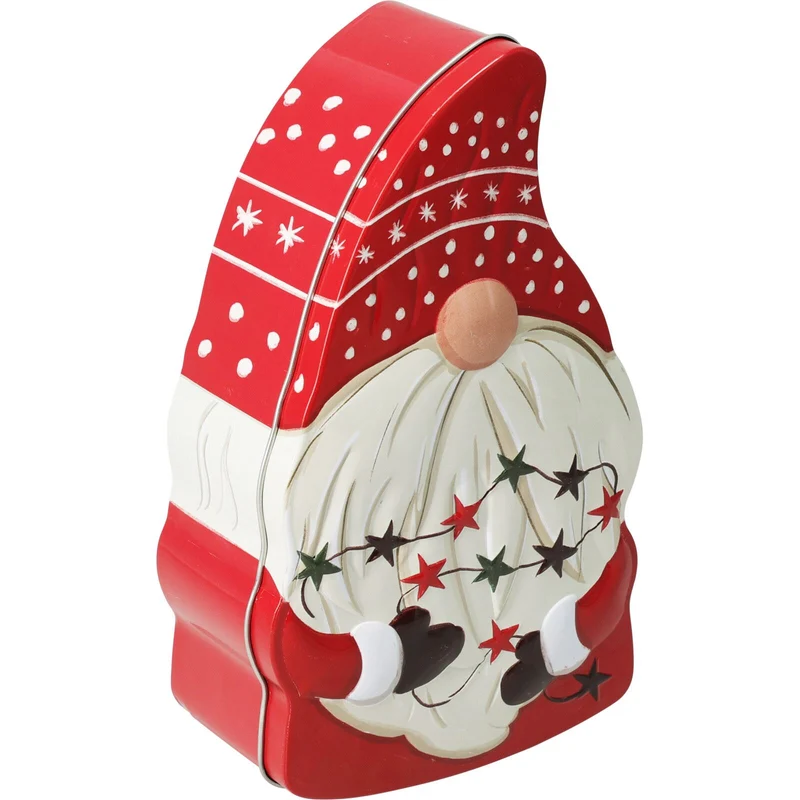 Christmas Gonk Storage Tin | Kitchen Food Tin Festive Santa Gnome Tin