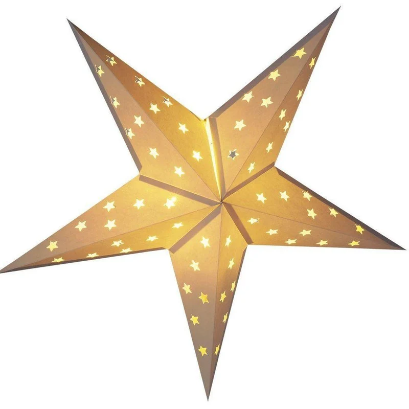 White LED Christmas Star | Christmas Paper Star Light Hanging Decoration - 60cm