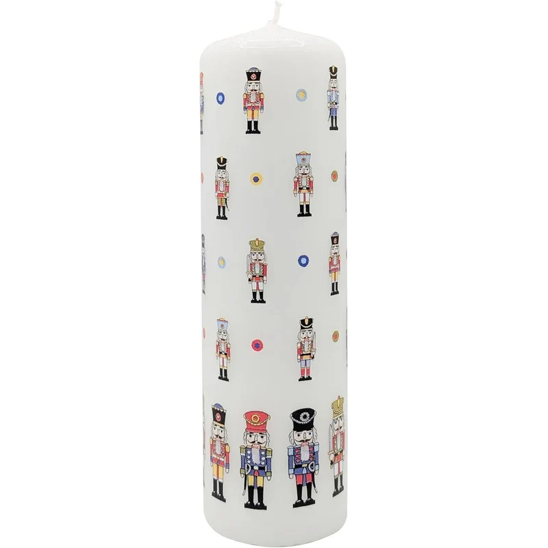 Nutcracker Soldier Christmas Advent Candle | Christmas Pillar Candle - 20cm