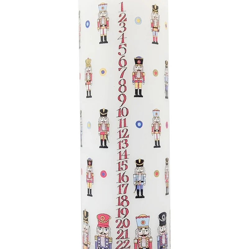 Nutcracker Soldier Christmas Advent Candle | Christmas Pillar Candle - 20cm