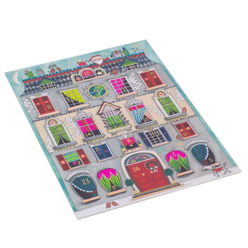 Grand Townhouse Christmas Advent Calendar | Traditional Picture Calendar - 33cm