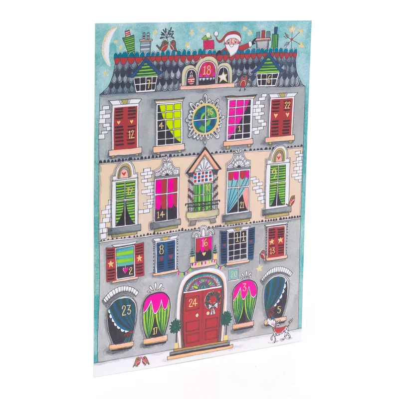 Grand Townhouse Christmas Advent Calendar | Traditional Picture Calendar - 33cm