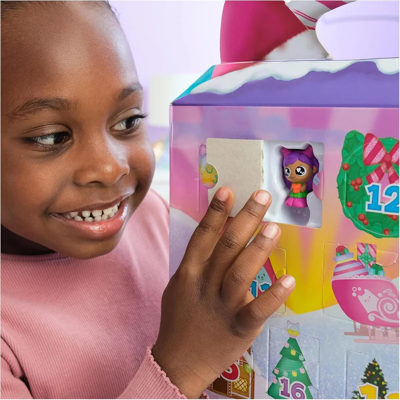 Gabby’s Dollhouse Christmas Advent Calendar for Kids with 24 Surprise Toys