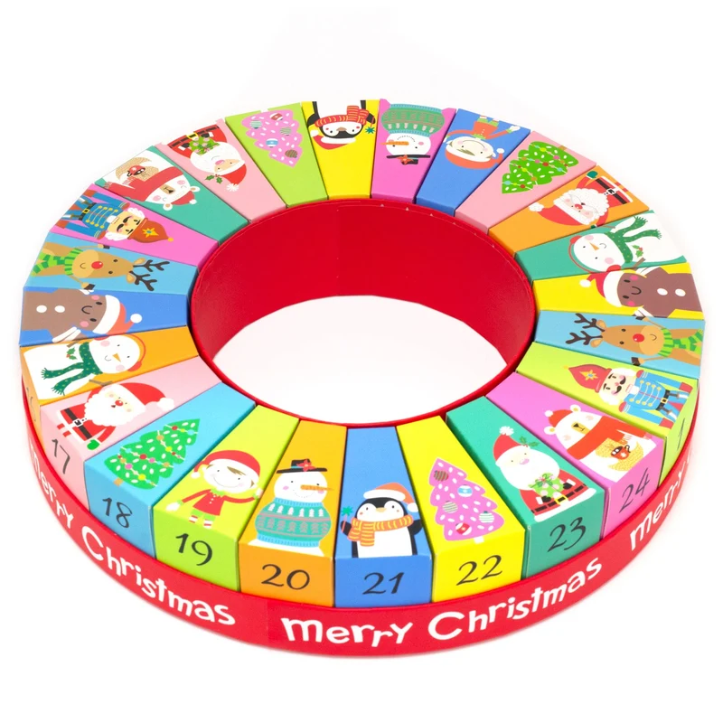Round Fill Your Own Christmas Advent Calendar | Reusable Festive Wheel Calendar