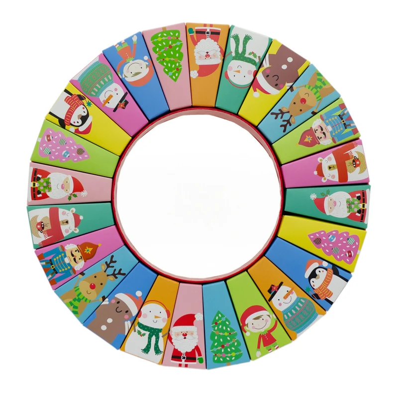 Round Fill Your Own Christmas Advent Calendar | Reusable Festive Wheel Calendar