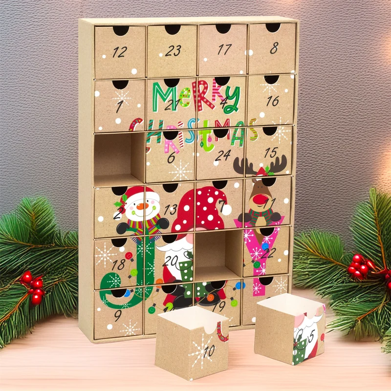 Fill Your Own Christmas Advent Calendar | Large Reusable Advent Calendar 38x26cm