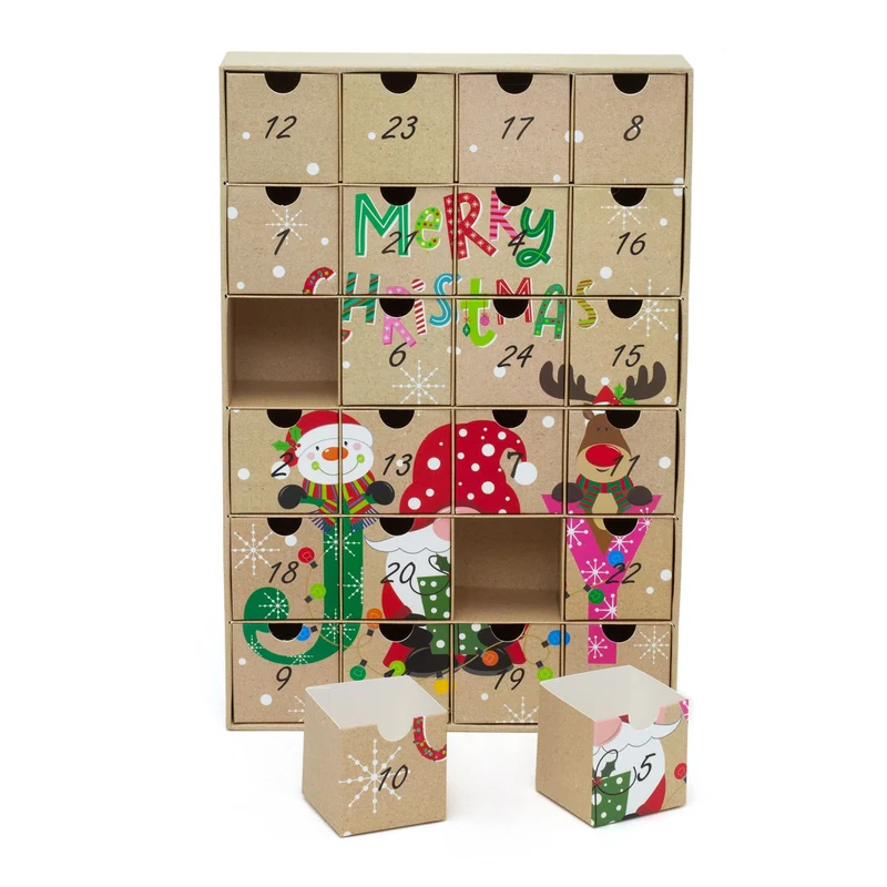 Fill Your Own Christmas Advent Calendar | Large Reusable Advent Calendar 38x26cm