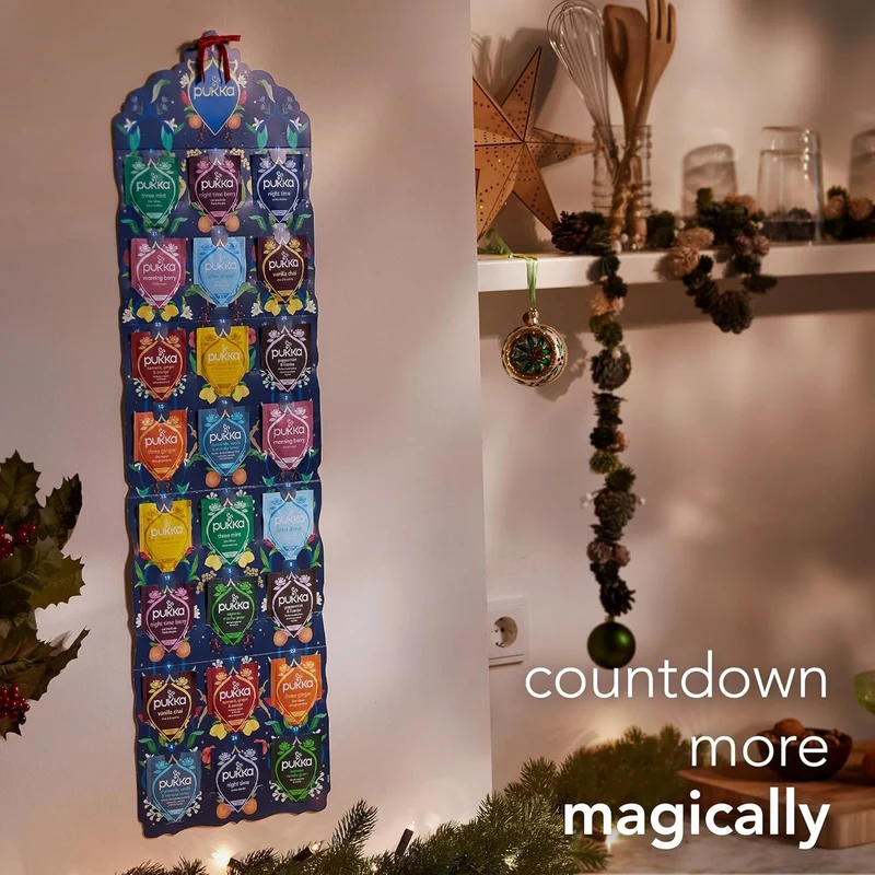 Pukka Tea Advent Calendar | Organic Herbal Tea Christmas Advent Calendar