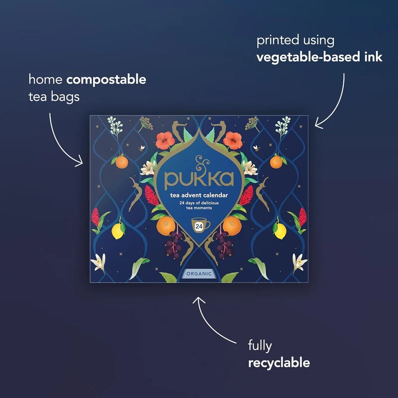 Pukka Tea Advent Calendar | Organic Herbal Tea Christmas Advent Calendar