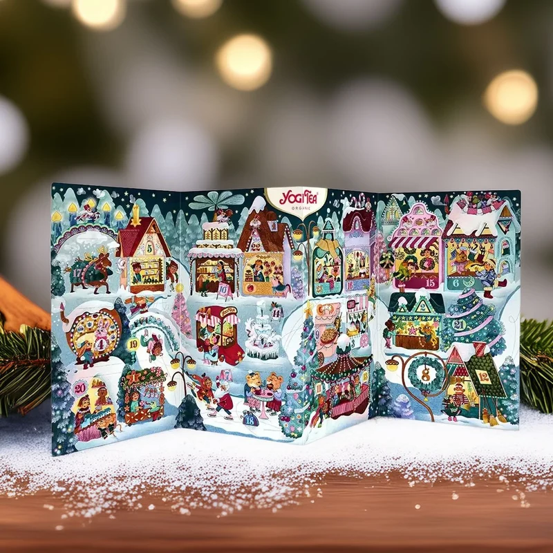 Yogi Tea Organic Christmas Advent Calendar | 24 Ayurvedic Herbal & Spiced Teas