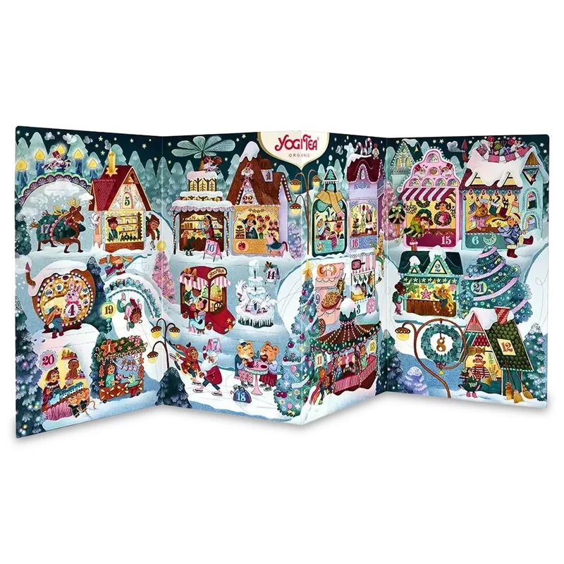 Yogi Tea Organic Christmas Advent Calendar | 24 Ayurvedic Herbal & Spiced Teas