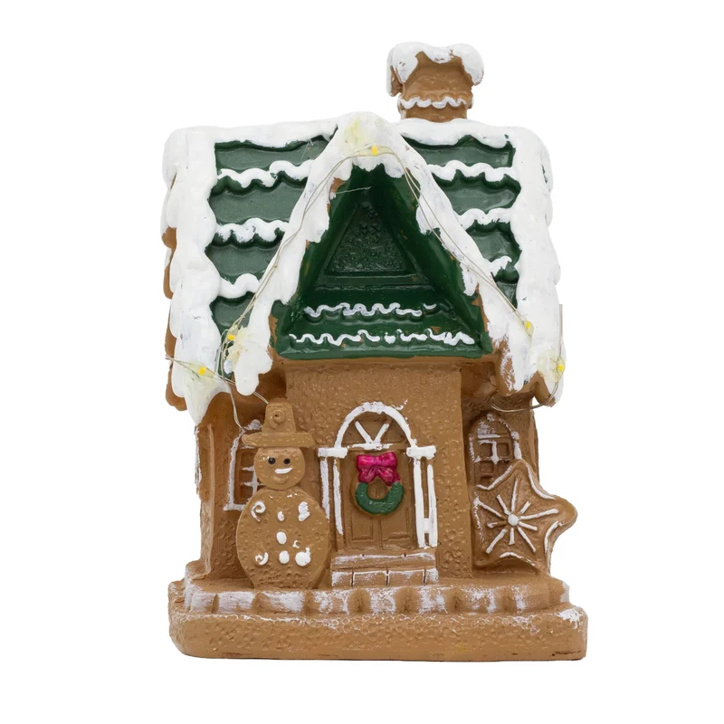 LED Gingerbread House Ornament | Light-Up Mini Christmas House Decoration 13cm