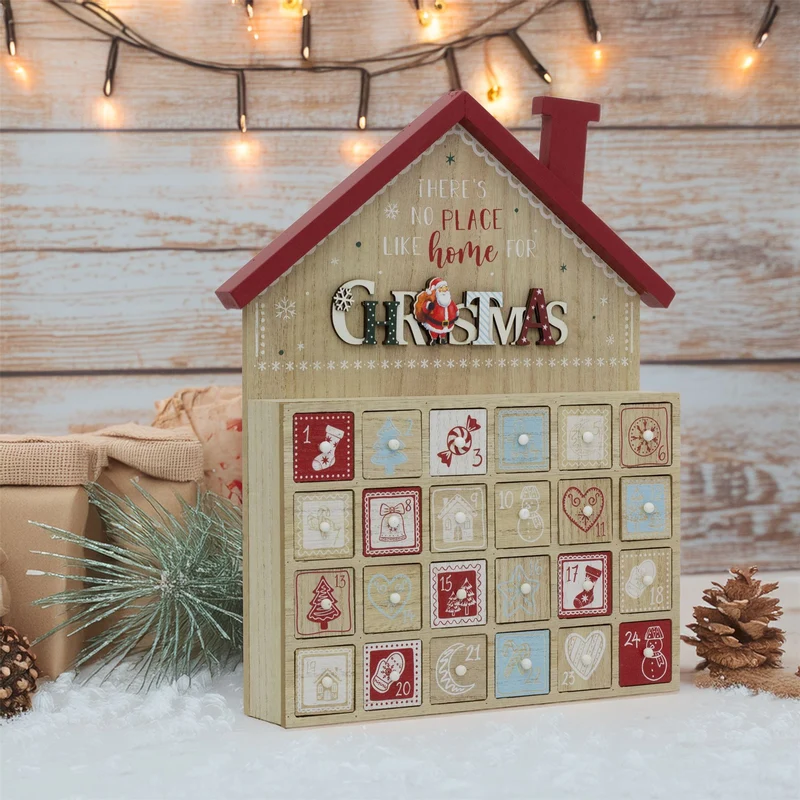 Winter Wonderland House Christmas Advent Calendar | Wooden Advent Calendar