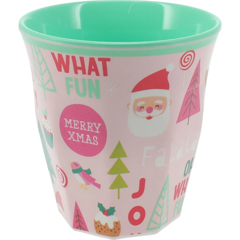 Set of 6 Children's Christmas Beaker | Festive Kids Cup with Christmas Character Design | Plastic Tumbler - 290ml