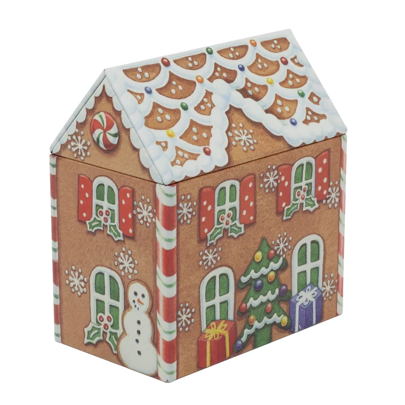 Dana Kubrik Large Gingerbread House Tin | Festive Christmas Storage Tin