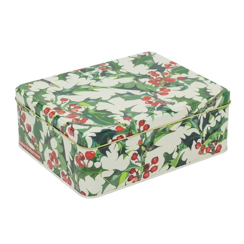 Emma Bridgewater - Holly Rectangular Tin | Christmas Storage & Display Tin