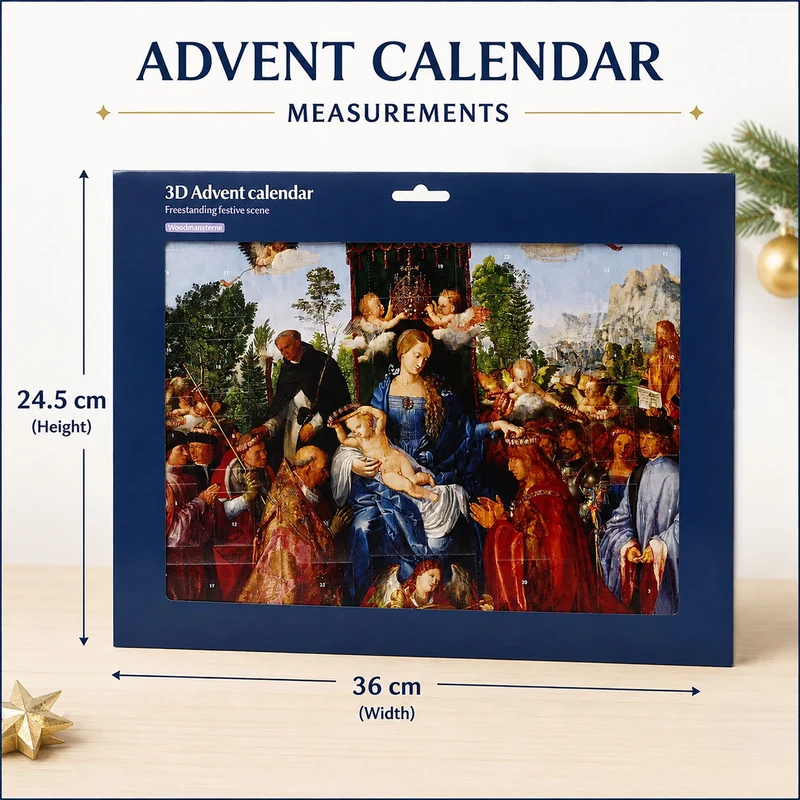 The Feast of the Rosary Religious Christmas Advent Calendar, 3D Freestanding