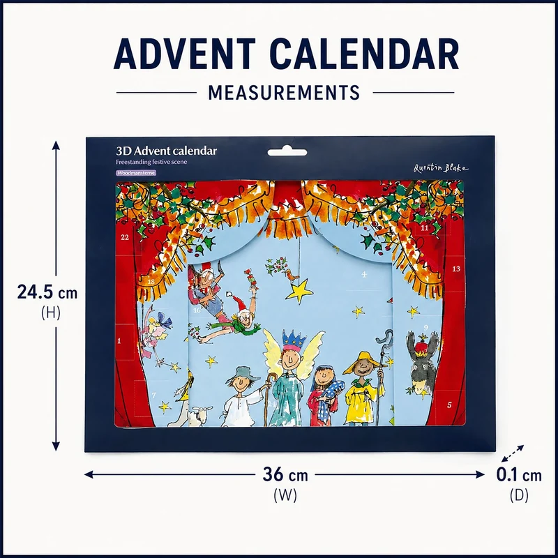 Quentin Blakes Nativity Play 3D Christmas Advent Calendar, 24 Doors