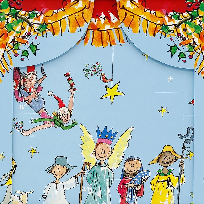 Quentin Blakes Nativity Play 3D Christmas Advent Calendar, 24 Doors