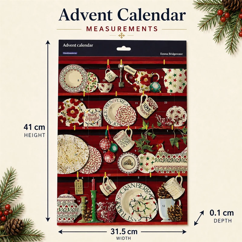 Emma Bridgewater Christmas Dresser Advent Calendar, Picture Calendar