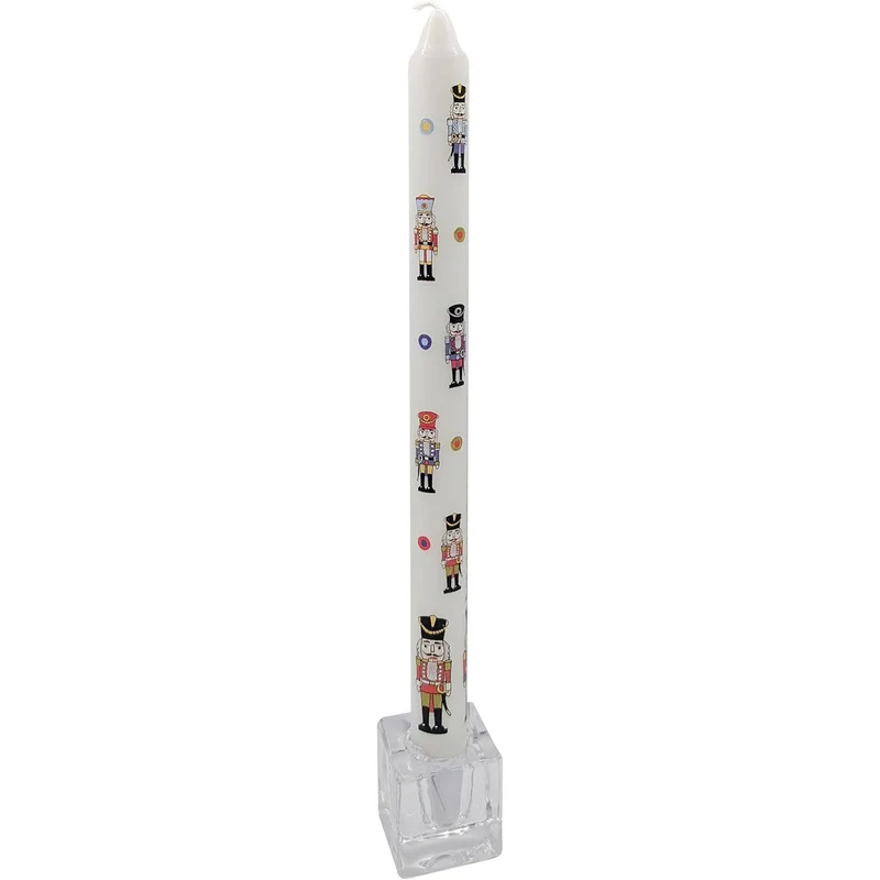 Nutcracker Soldier Advent Dinner Candle | Christmas Calendar Candle - 29cm