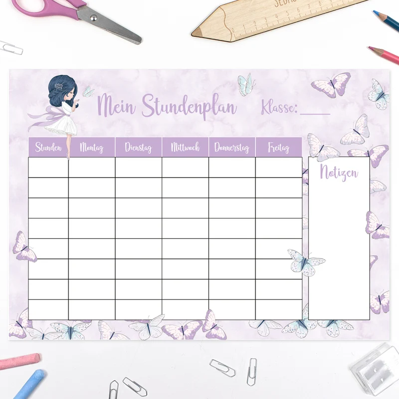 Stundenplan - Schmetterlingsmädchen