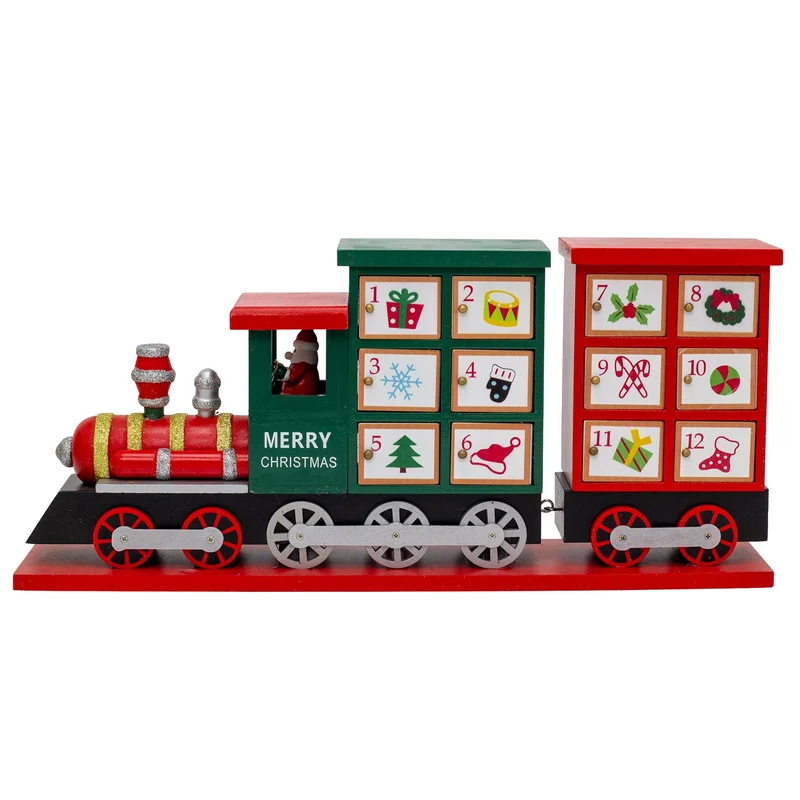 Santa Express Train Christmas Advent Calendar | Wooden Train Advent Calendar