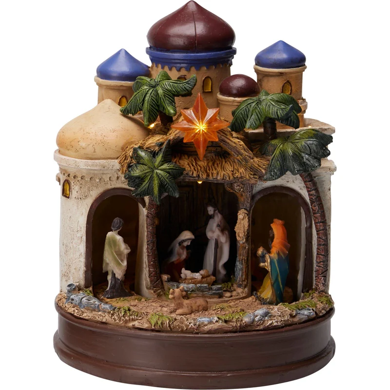LED Musical Nativity Scene | Light-up Animated Festive Nativity Set Decoration