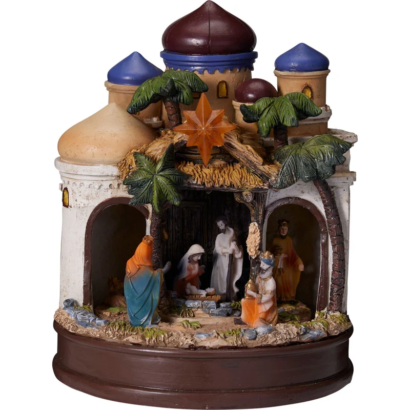 LED Musical Nativity Scene | Light-up Animated Festive Nativity Set Decoration